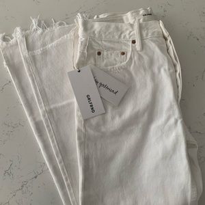 NWT GRLFRND Helena Crop White Jeans 26